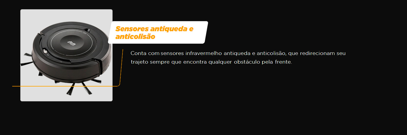 Aspirador de Pó Robô Wap Robot W100 com Mop Automático e Inteligente